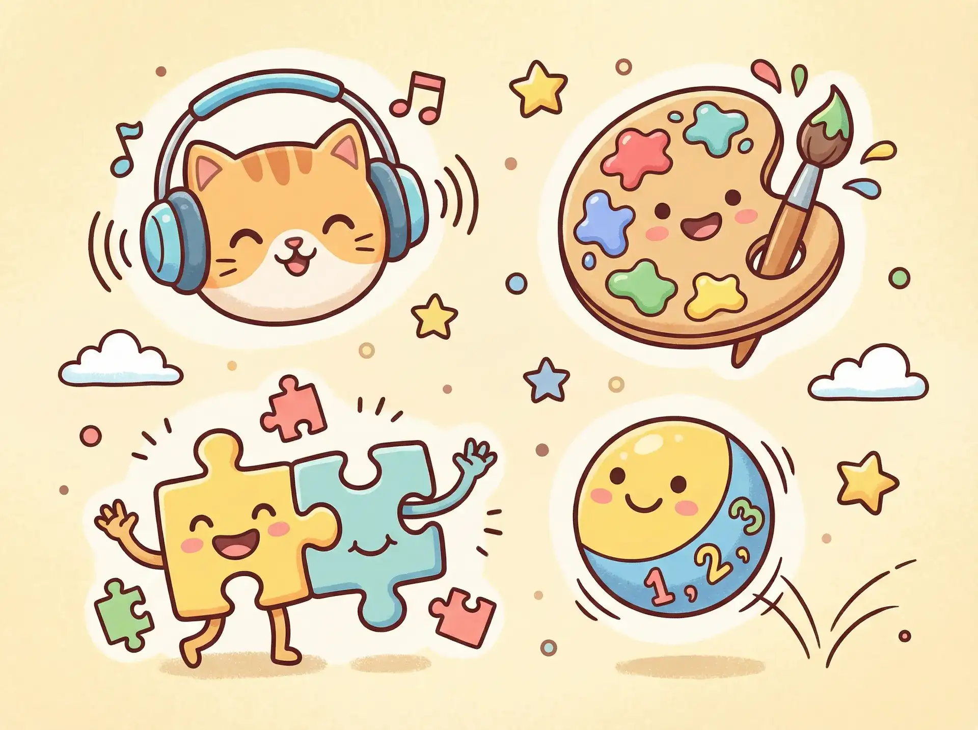 小朋友的手工作品 - 牛大丑的风流记 益智创作